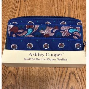 Blue paisley Ashley Cooper wallet brand new!